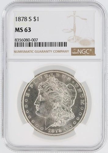 1878-S Morgan Silver Dollar NGC MS63 S$1 San Francisco Minted No Reserve
