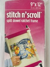 F.A. Edmunds 9  x12  Stitch N  Scroll Split Dowel Rachet Frame Needlepoint -New