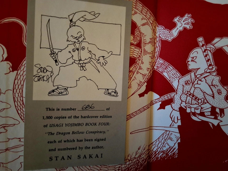 Stan Sakai USAGI YOJIMBO Books 4 & 5 Fantagraphics Hardcover Signed & Numbered - Image 3 of 4
