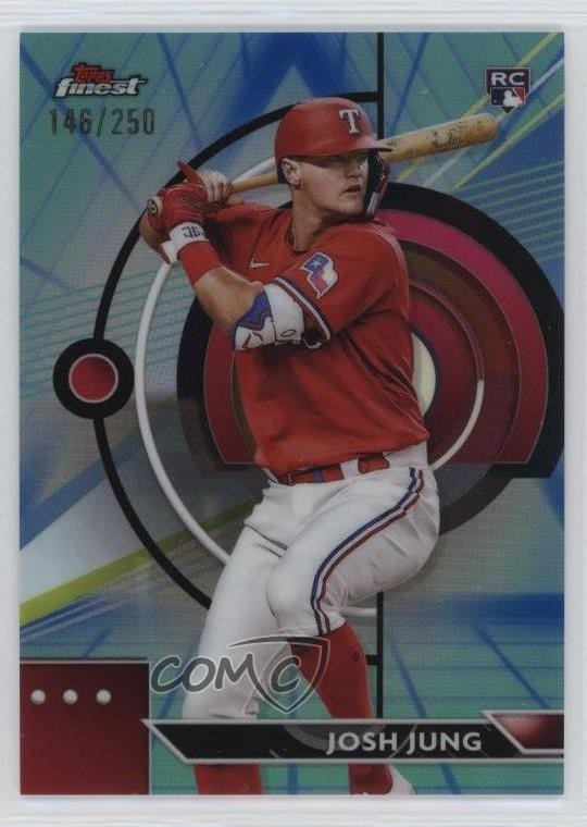 2023 Topps Finest Blue/Aqua Vapor Refractor 146/250 Josh Jung #75 Rookie RC 7xr