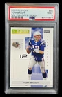 2007 donruss NFL playoff #56 tom brady; gold /299 playoffs variation PSA 9