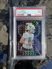 2021 Prizm Hunter Long Black Finite 1/1 Rookie Miami Dolphins PSA 9 1 Of 1 Card. rookie card picture
