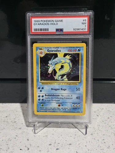 1999 POKEMON #6/102 GYARADOS HOLO RARE PSA 7