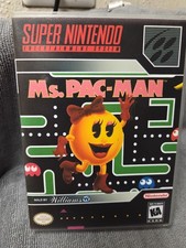 MS. PAC-MAN (SNES) With Game Case And Manual Tested And Working 