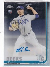 2019 TOPPS CHROME #CUA-JB JALEN BEEKS AUTO- TAMPA BAY RAYS