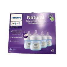 Philips Avent Natural Baby Bottles with Natural Response Nipples Slow Flow, ...