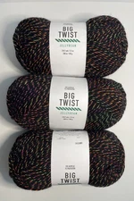 Lot Of 3 Big Twist Jellybean, Colorway Cosmic Candy, NEW 218.7yds Ea, 3.5oz