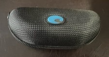 Costa Del Mar Sunglasses Black Hard Zipper Case Neoprene Strap Cloth