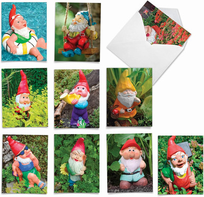 - 10 Blank Note Cards for Kids (4 X 5.12 Inch) - Fun Mythical Fantasy Cards, Ass