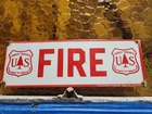 VINTAGE US FOREST SERVICE FIRE PORCELAIN SIGN OLD NATIONAL PARK SMOKEY RANGER