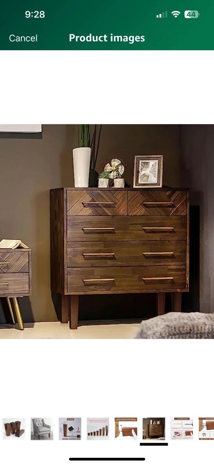 Conjunto de 4 pernas de madeira para móveis de 8 polegadas sofá armário cômoda pernas de reposição - Imagem 3 de 4