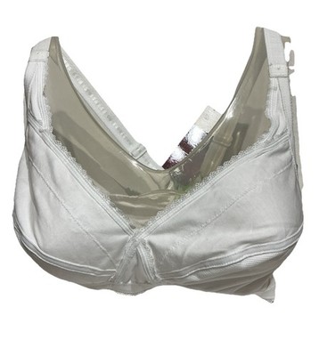 BH Baumwolle weiß ''Playtex'' mit Spitze, ohne Bügel Gr.(105B)