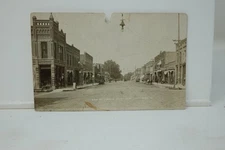 Vintage Main St. North Glouber Earth Minnesota Postcard AZO Stamp Box