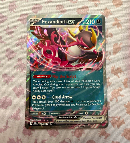 The Pokemon Company Fezandipiti ex 038/064 Shrouded Fable DR Holo EN NM