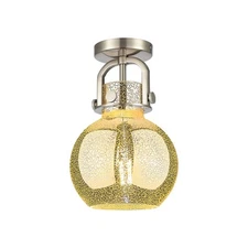 Innovations Newton Sphere 1Lt 8" Arched Flush, SN/Mercury - 410-1F-SN-G410-8ME