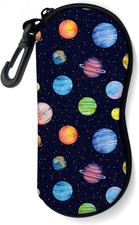 Sunglasses Soft Case with Carabiner Ultra Light Neoprene Zipper Glasses Case