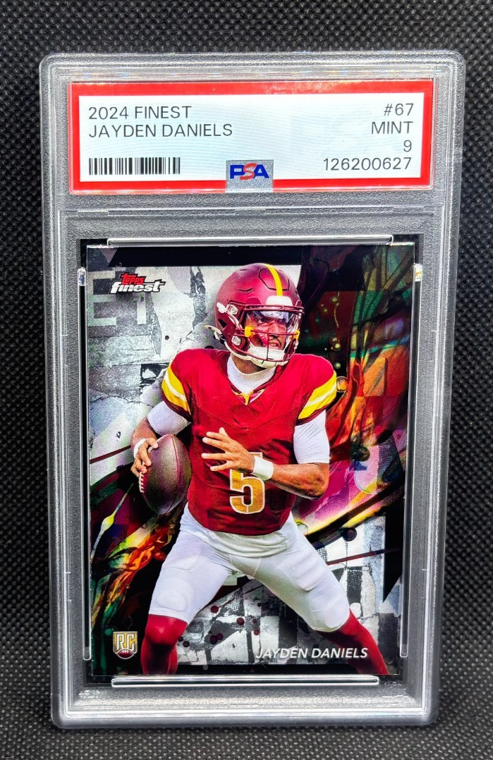 Jayden Daniels RC PSA 9 Mint  - 2024 Topps Finest - Washington Commanders #67