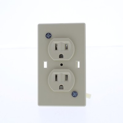 Hubbell WDRU15IV Ivory Damaged Back Plate Wirecon Trailer Rv Mobile Home Outlet