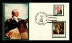 US COVER WASHINGTON MONUMENT FDC COMBO DOUBLE A PASTED ON CACHET