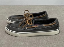 Sperry Top-Sider Boat Shoes Leather Lace Up Gray White STS90158M Women  s 7M