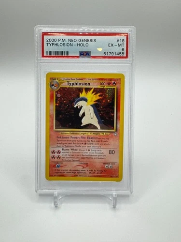 PSA 6 2000 POKEMON NEO GENESIS UNLIMITED TYPHLOSION HOLO #18