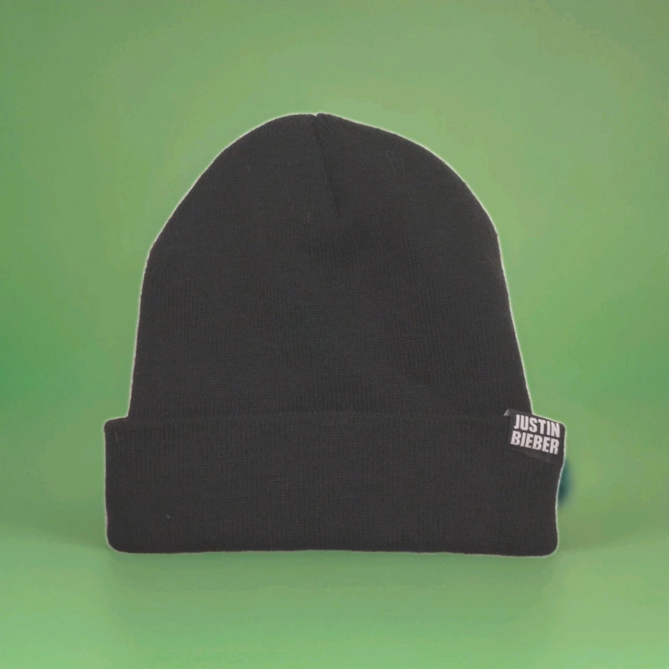 Gorro Justin Bieber Sorry acrílico negro blanco letras Foto 2 de 4