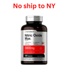 Nitric Oxide Booster L-Arginine, L-Citrulline 3000mg 120 Caps HIGHEST POTENCY