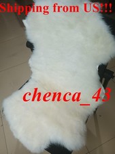 New in US  24" 39" Genuine Sheepskin Fluffy Fur Rug Windward Natural Soft Mat