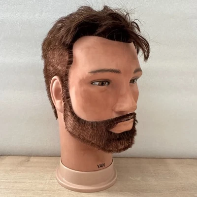 Tête Mannequin Homme Barbu Présentoir Casque Chapeau Bonnet Perruque Vitrine - Photo 1/4