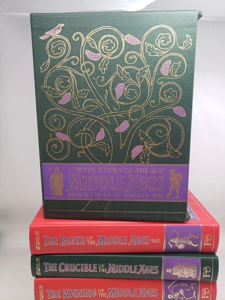 Folio Society THE STORY OF THE MIDDLE AGES, 5 Volume Set in Decorative Slipcase Foto 2 de 4