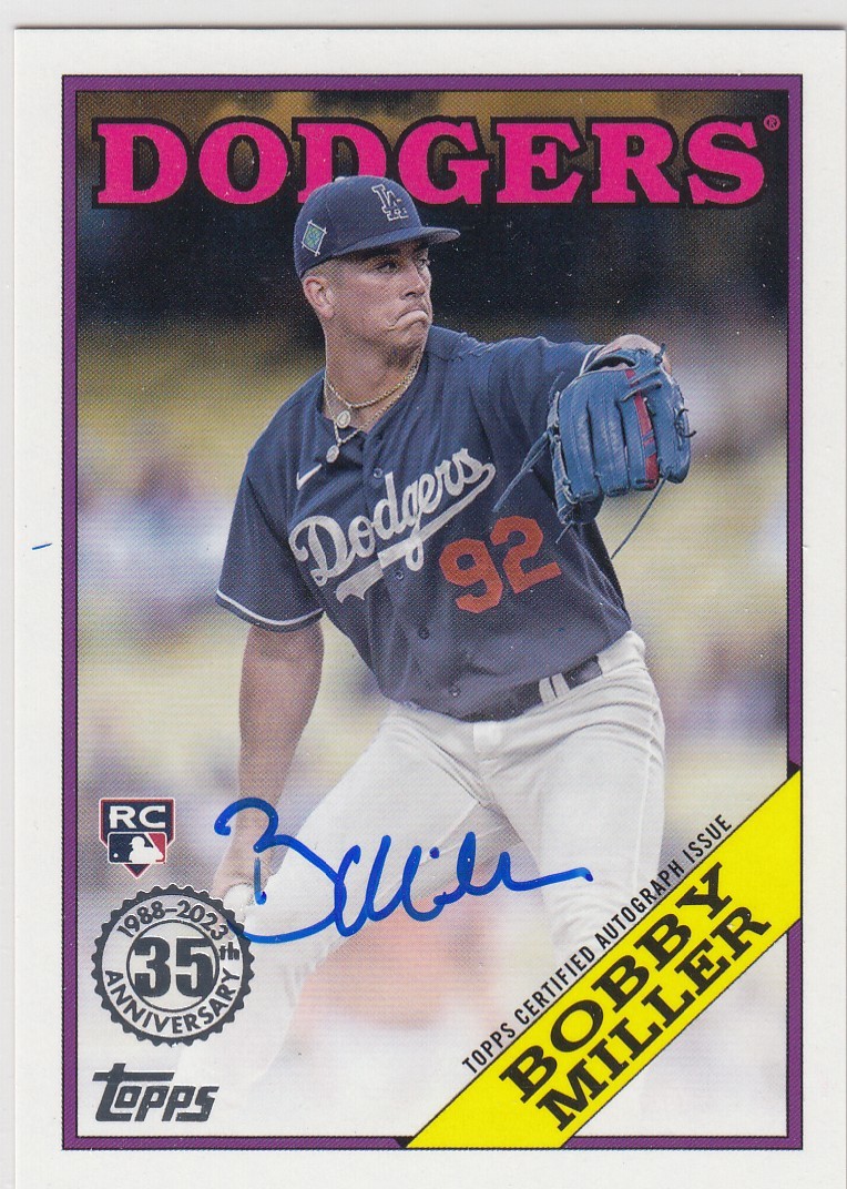 2023 Topps Update BOBBY MILLER 1988 Autograph Auto Rookie 88BA-BM
