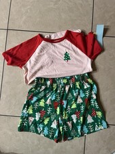 Cat  Jack Green Christmas Tree Pajama Set