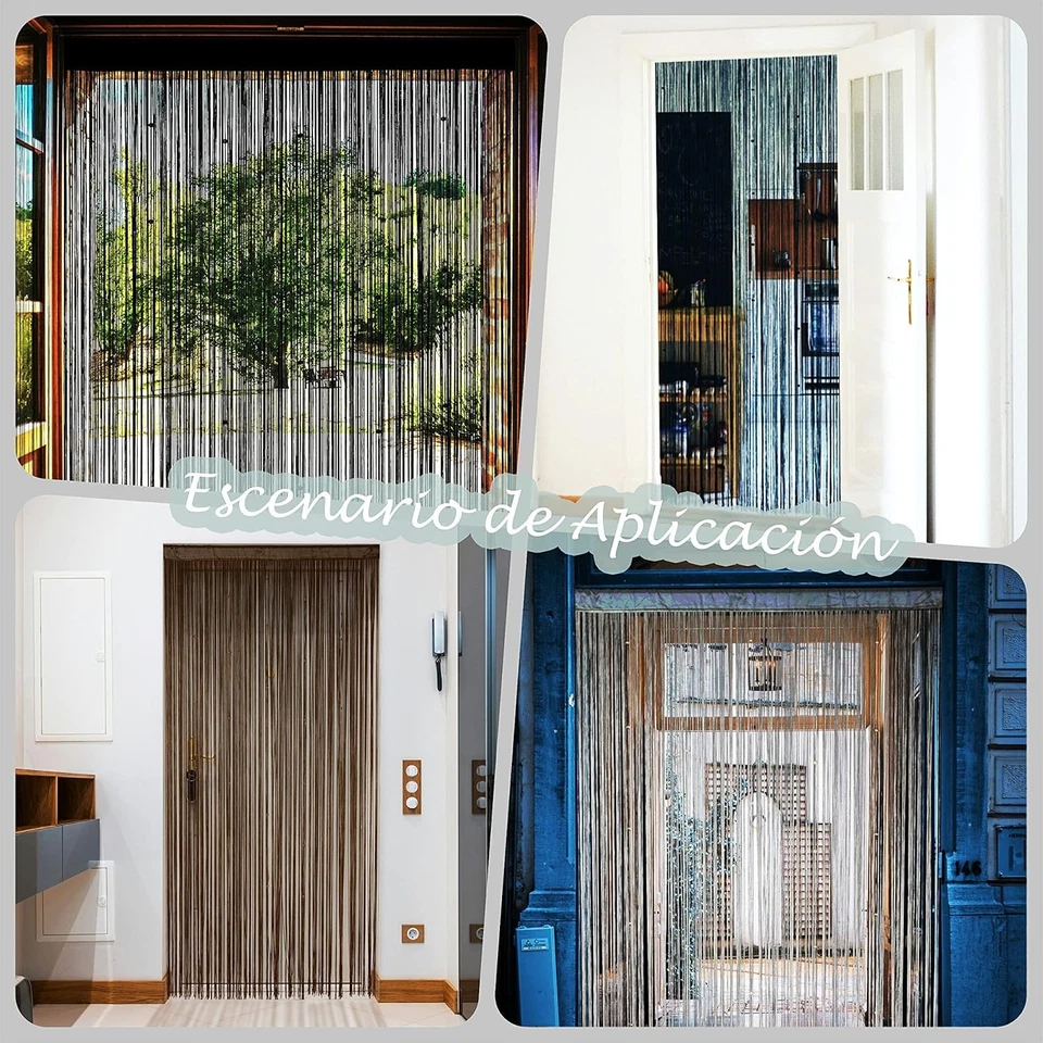 Beaded Curtain Door String Curtains for Doorways Tassels Beads Hanging Fringe Hi - Image 4 of 4