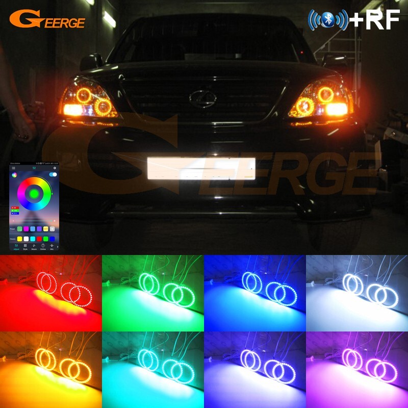 For Lexus GX 470 GX470 J120 2003 - Multi Color RGB LED Angel Eyes