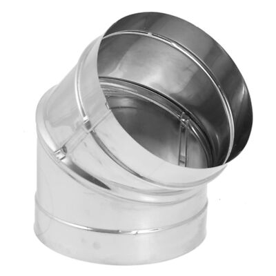 DuraVent 6'' Stainless Steel Single Wall 45 Degree Elbow Stove Pipe (Open Box)