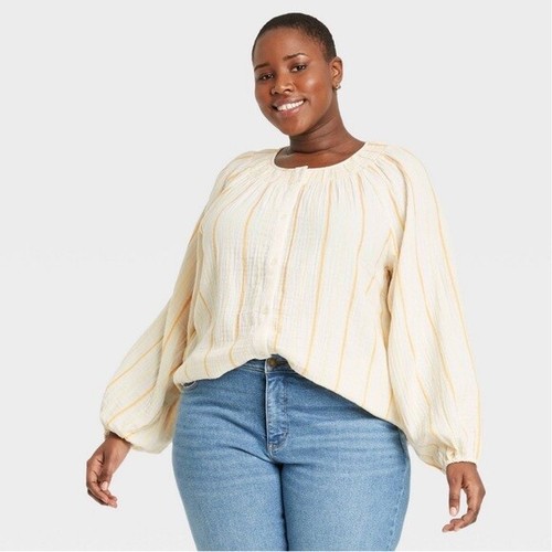 AVA \u0026 VIV Womens Striped Long Sleeve 