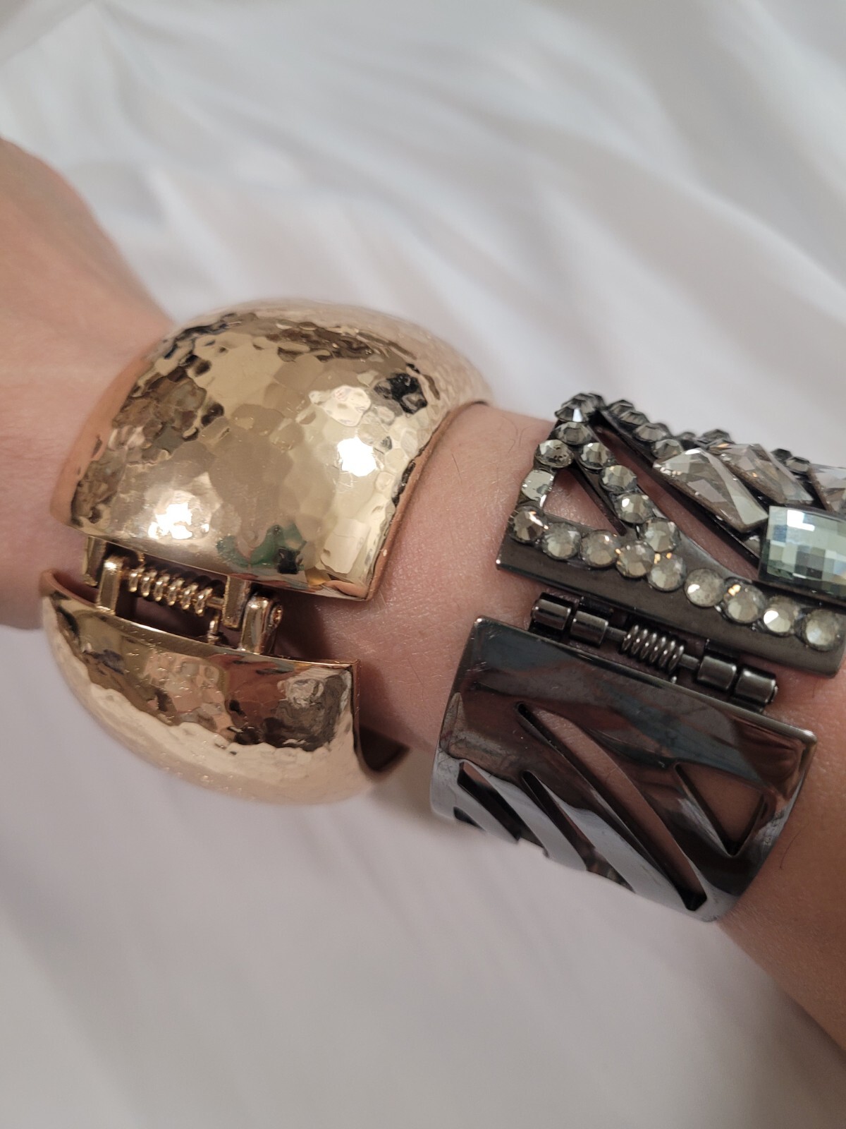 Statement Bangle Bracelets Made Of Swarovski Crys… - image 2