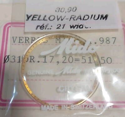 1xMido CRYSTAL 30.9m Gold ring YELLOW-RADIUM ref.21 31DR.17,20 =51,50 A.987  