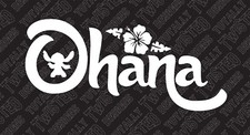 Ohana Lilo and Stitch vinyl decal sticker Car Truck Disney Hawaii Flower Family
