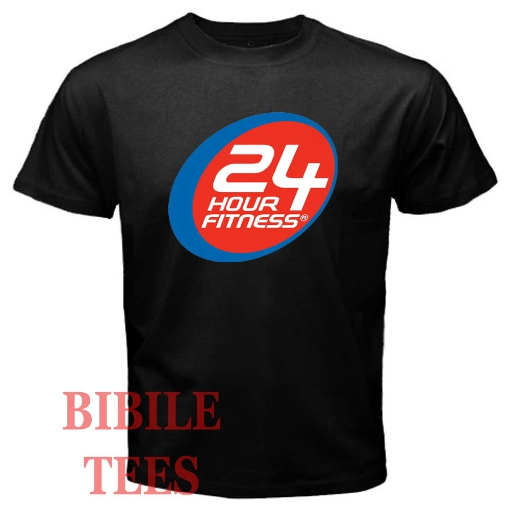 24 Hours Fitness Gym Men's Black Size S to 5XL