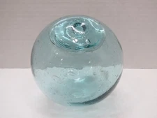 Authentic 4+1/2 inch Light Blue Japanese Glass Float Ball Buoy (CASE2300)