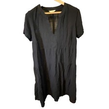 Terra & Sky NWT Black Short Sleeved Tiered Swing Dress Sz 14W