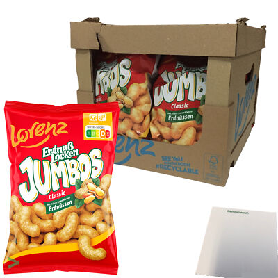 Lorenz Erdnußlocken Jumbos Classic XXL Erdnussflips Mais-Snack 11x150g usy Block