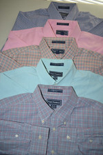 Paul Fredrick Men Multi Color Button Up Long Sleeve Shirt Sz 16.5 Lot of 5 