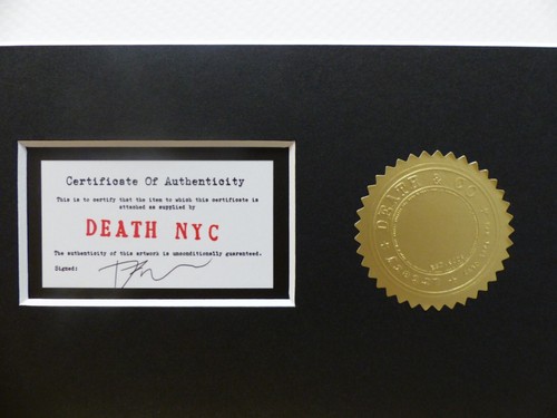 DEATH NYC "GERAHMT" Lithografie ltd. "Snoopy Woodstock chilling" 3D Siegel zert. - Picture 4 of 10