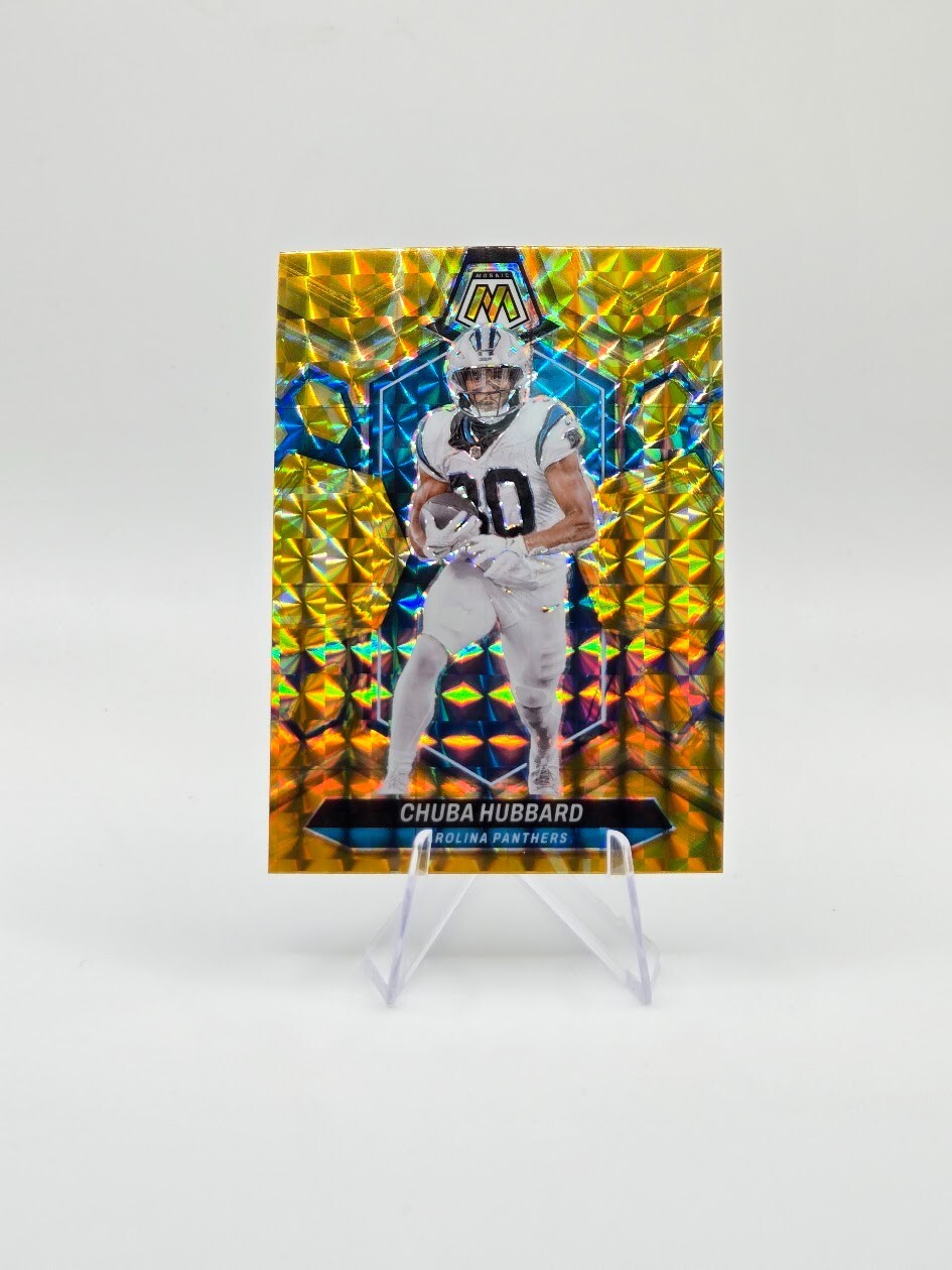 Chuba Hubbard 2024 Panini Mosaic Reactive Yellow Prizm #30 Panthers
