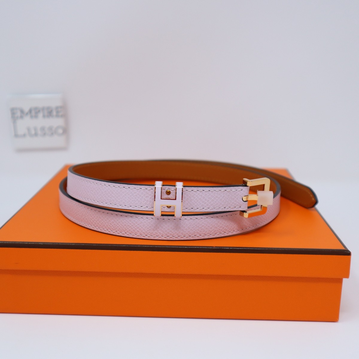 【HERMES】Pop H 15 ベルト 金具/Rose Gold HERMÈS POP H 15MM BELT EPSOM ROSE GOLD – Caroline's Fashion