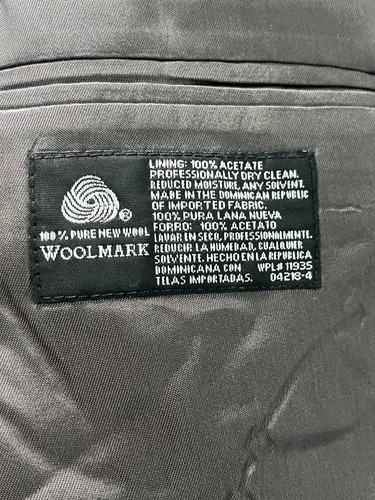 Stafford Herren Blazer Gr. 48 schwarz-weiß Hahnentritt 100% Wolle Sportmantel - Bild 3 von 8