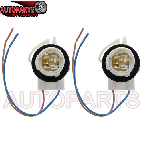 2x Socket 2 Wire Harness for 4157, 3157 Bulb Tail Side Running Light