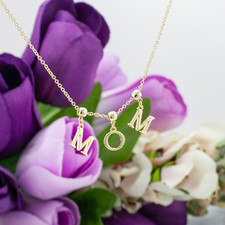 MOM Necklace, Perfect Mother's Day Gift, Gold- or Silver-Plated, Adjustable.